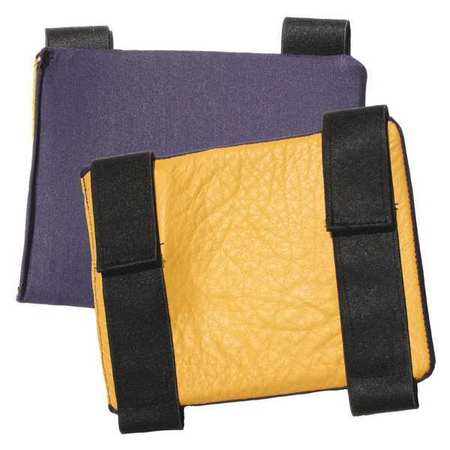 IMPACTO Knee Pads, Black/Yellow, Grain Leather 803-20