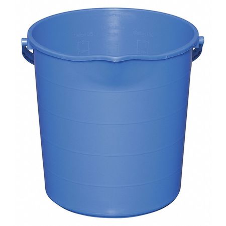Tough Guy 3 gal Round Bucket, 12 1/2 in Dia, Blue, Polypropylene 48LZ14
