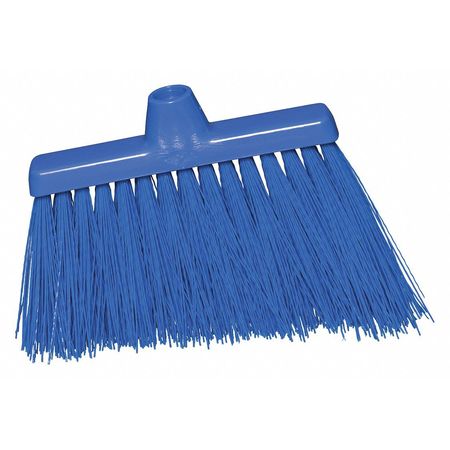 Tough Guy 9 1/8 in Sweep Face Broom Head, Stiff, Synthetic, Blue 48LZ56