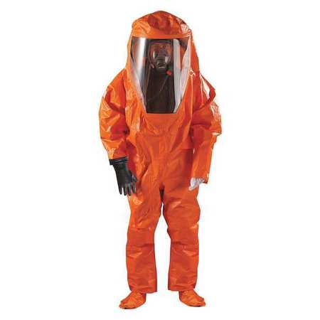 Microchem Encapsulated Suit, Orange, Chemical Laminate, Zipper 68-6000