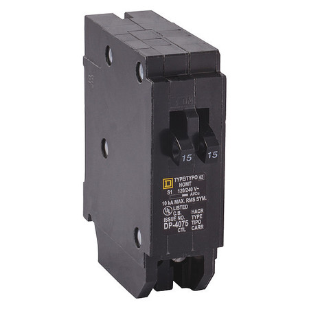 Square D Miniature Circuit Breaker, HOMT Series 30A, 1 Pole, 120/240V AC HOMT3015