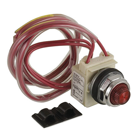 SQUARE D NEMA Motor Starter and contactor, Type S, pilot light kit , LED, red, 120VAC 60Hz, NEMA size 00 to 7, Type 1, 3R, 12 9999SPL28R