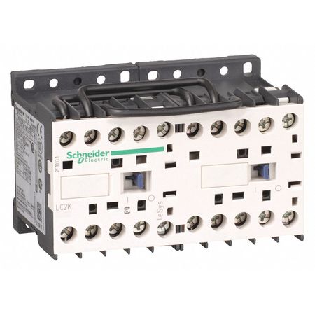 SCHNEIDER ELECTRIC IEC Magnetic Contactor, 3 Poles, 24 V AC, 12 A, Reversing: Yes LC2K1210B7