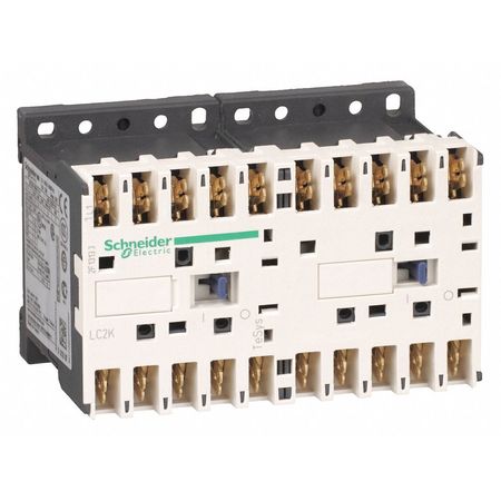 SCHNEIDER ELECTRIC IEC Magnetic Contactor, 3 Poles, 24 V AC, 9 A, Reversing: Yes LC2K09107B7