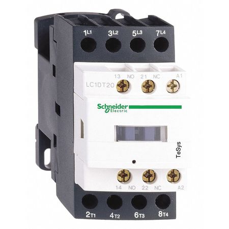 SCHNEIDER ELECTRIC IEC Magnetic Contactor, 4 Poles, 110 V AC, 25 A, Reversing: No LC1D258F7