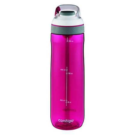Contigo Water Bottle, 24 oz., Sangria/Red, Plastic 70615ZCN
