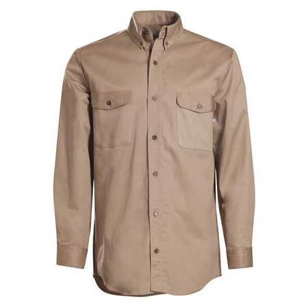 WALLS FR Collared Shirt, 3XL, Khaki, 2 Pockets 5639KH