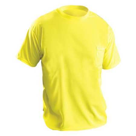 OCCUNOMIX Large T-Shirt, Hi-Vis Yellow LUX-XSSPB-YL