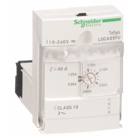 SCHNEIDER ELECTRIC Overload Module, 110 to 240V AC; 110 to 220V DC, 3 Poles LUCA05FU