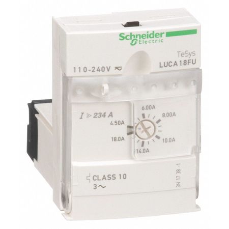 SCHNEIDER ELECTRIC Overload Module, 110 to 240V AC; 110 to 220V DC, 3 Poles LUCA18FU