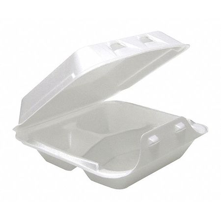 Pactiv Carry-Out Container, 8-1/2" W, White, PK150 YHLW08030000