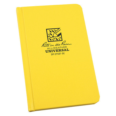 RITE IN THE RAIN Pocket Notebook, 80 Sheets, Yellow Cover 370F-M