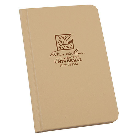 RITE IN THE RAIN Pocket Notebook, 80 Sheets, Tan Cover 970TF-M
