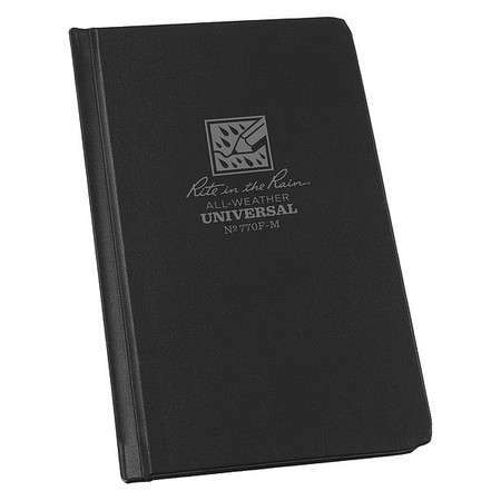 Rite In The Rain Pocket Notebook, 80 Sheets, Black Cover 770F-M