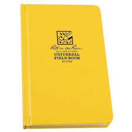 RITE IN THE RAIN Book, Universal, 80 Sheets, Yellow Cover 370F