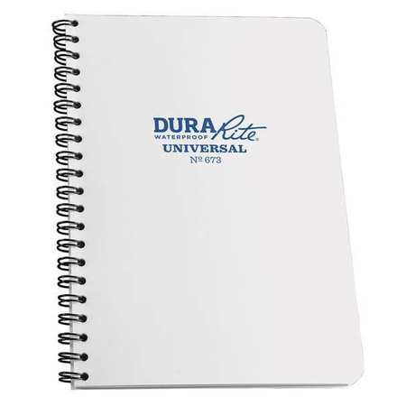 RITE IN THE RAIN DuraRite Notebook, 32 Sheets, White Cover 673
