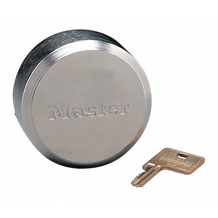 Master Lock Padlock, Keyed Different, Hidden Shackle, Round Zinc Body, Boron Shackle, 1 23/32 in W 6271