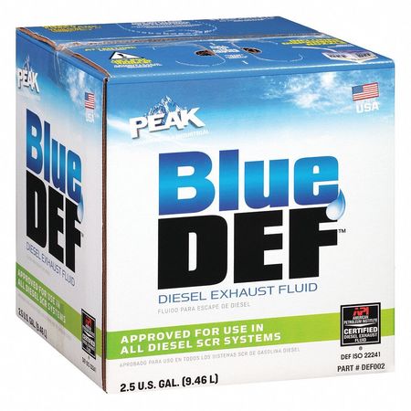 Peak Diesel Exhaust Fluid, Blue DEF, Jug, 2.5 Gal, API/ISO-22241-1 DEF002