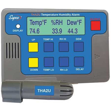 Supco Temperature Alarm, 35 hr. Battery THA2U