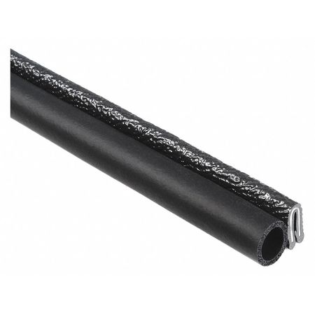 TRIM-LOK Trim Seal, EPDM, 25 ft Length, 0.567 in Overall Width, Style: Trim with a Top Bulb 3062B3X1/64A-25