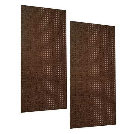 Tempered Wood Pegboard 2) 24 In. W x 48 In. H x 1/4 In. D Heavy Duty Brown Commercial Grade Tempered Round Hole Pgbrds TPB-2BR