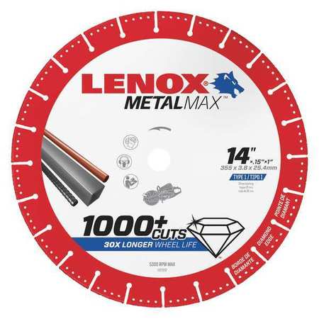 Lenox Circular Saw Blade, 14"x.150"x1", 5300rpm 1972932