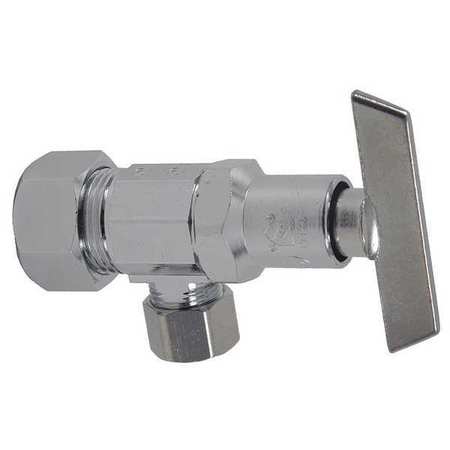 ZURN Angle Stop Valve, Chrome, 2-3/4 in. L Z8800-XL-LK-PC