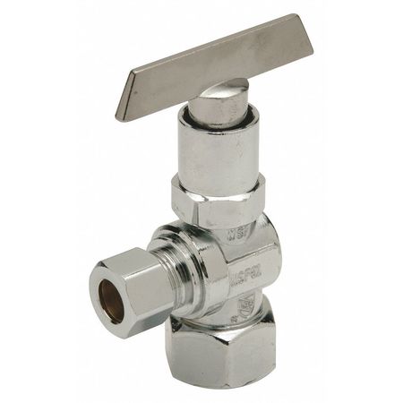 ZURN Angle Stop Valve, 2-3/4 in., Chrome Z8802-XL-LK-PC