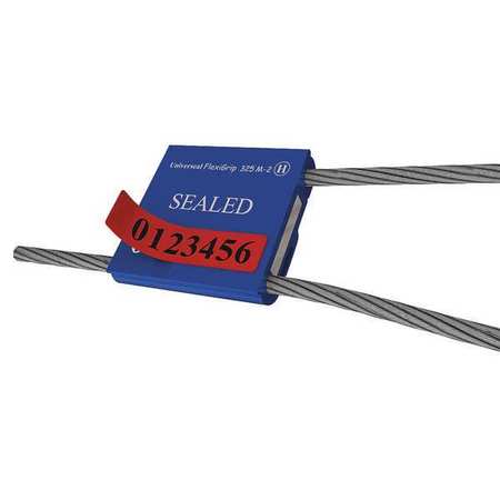 UNIVERSEAL Cable Seal 12" x 9/64", Aluminum, Blue, Pk50 F325M-2-APEEL BLUE50