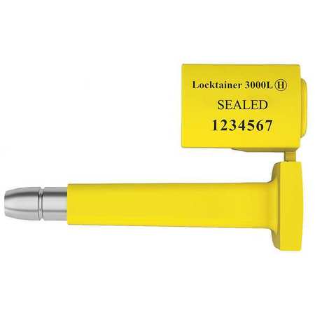 Universeal Bolt Seal 3-1/2" x 21/64", Steel, Yellow, Pk50 L3000 L YELLOW50