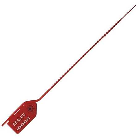Universeal Pull Tight Seal 8" x 5/64", Plastic, Red, Pk50 UPULL-MD T/A RED50