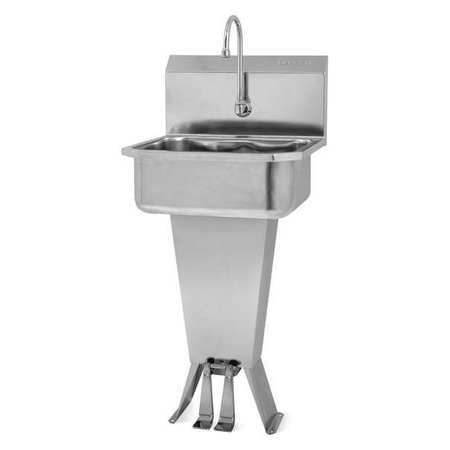 Sani-Lav Hand Sink, 46 in. H, Double Foot Pedal 501L-0.5