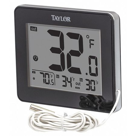 TAYLOR Digital Thermometer, 14 Degrees to 140 Degrees F for Wall or Desk Use 1710