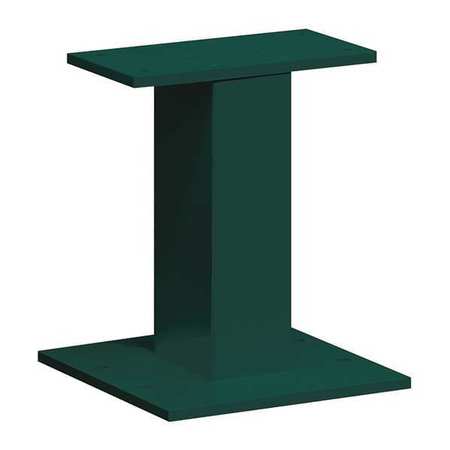 SALSBURY INDUSTRIES Standard Pedestal, Green, Powder Coated, Bolt, 3, 4 3385GRN