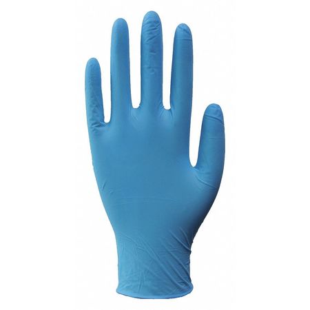 Condor Disposable Gloves, 3.2 mil Palm, Nitrile, Powder-Free, XL ( 10 ), 100 PK, Blue 53CV60
