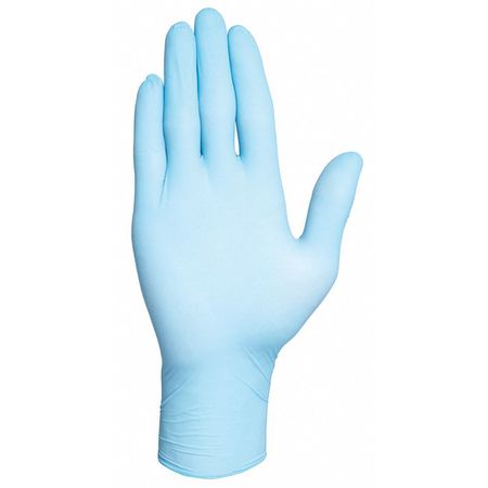 Condor Disposable Gloves, 3.15 mil Palm, Nitrile, Powder-Free, S ( 7 ), 100 PK, Blue 48UM99