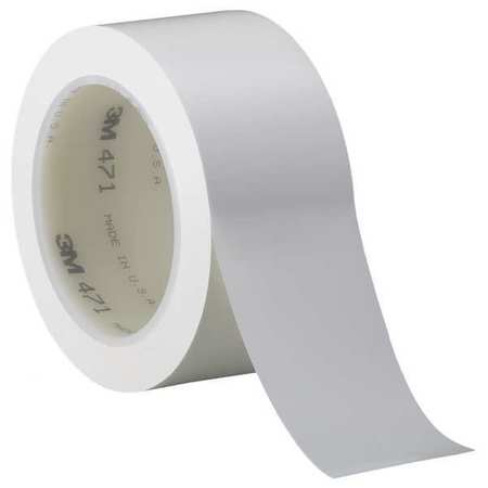 3M Duct Tape, Vinyl, White, 3inW, 5.2 mil Thick 471
