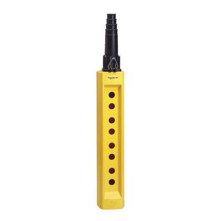 SCHNEIDER ELECTRIC Empty pendant control station, Harmony XAC, plastic, yellow, 8 cut outs, for cable 10...22mm XACB08
