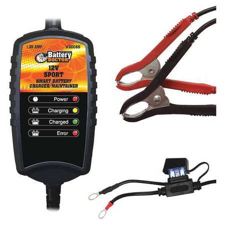 BATTERY DOCTOR Battery Charger, Automatic Charging, Maintaining For Battery Voltage: 12 20069
