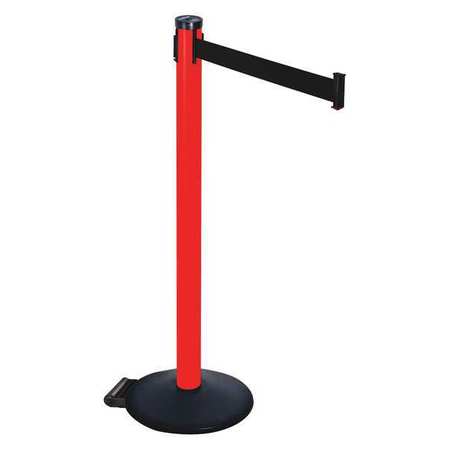 RETRACTA-BELT Barrier Post, Black Belt, 2 in. Belt W 305PRD-BK