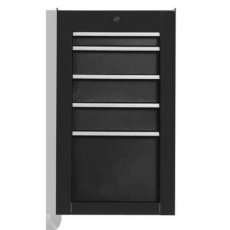 PROTO 550S Series Tool Cabinet, 5 Drawer, Dual Black, Steel, 19 in W x 25-1/4 in D x 34 in H J551934-5DB-SC