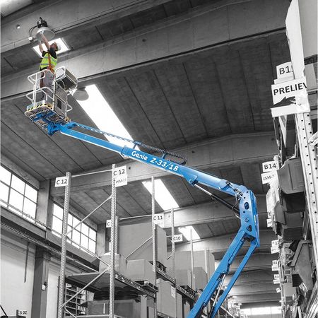 Genie Aerial Work Platform, Yes Drive, 500 lb Load Capacity, 6 ft 6 in Max. Work Height Z-33/18