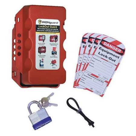 Ideal Warehouse Innovations Equipment Lockout System, Plastic, Red 70-1187