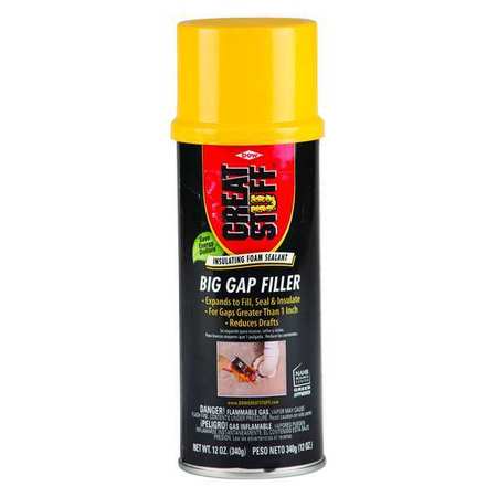 Great Stuff Insulation Spray Foam Sealant, 12 oz, Aerosol Can, Yellow, 1 Component 00157906