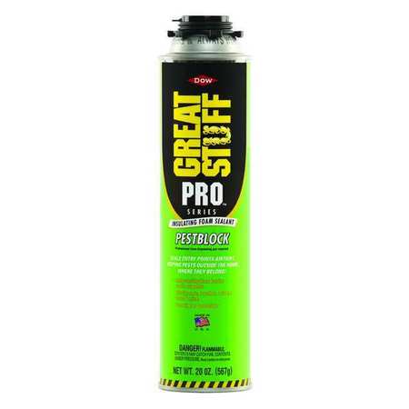Great Stuff Pest Control Spray Foam Sealant, 20 oz, Aerosol Can, Gray, 1 Component 11073754
