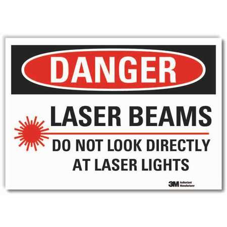 LYLE Danger Sign, 10 in H, 14 in W, Non-PVC Polymer, Horizontal Rectangle, LCU4-0250-ED_14x10 LCU4-0250-ED_14x10
