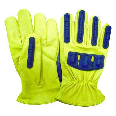 CONDOR Gloves, 2XL, Gold/Yellow, Jersey, PR 48WT97