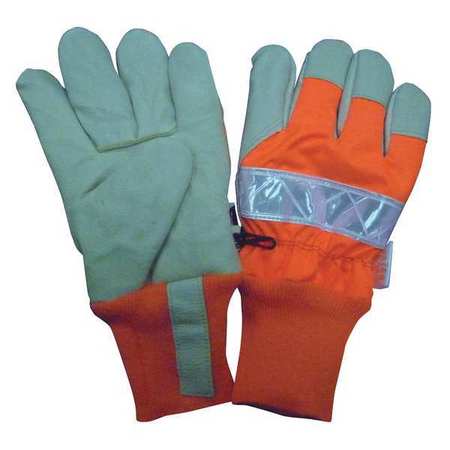 CONDOR Gloves, L, Gold/Orange, Thinsulate, PR 48WU01