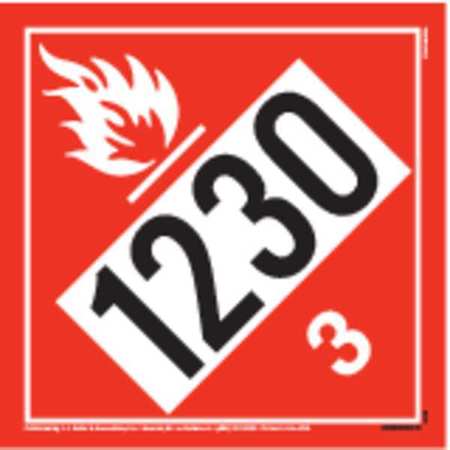 JJ KELLER Flammable Liquid Placard, Vinyl 4596