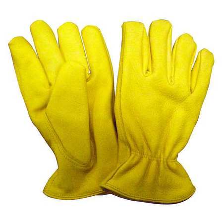 CONDOR Gloves, 2XL, Gold/Yellw, Unlined, Elkskin, PR 48WU08